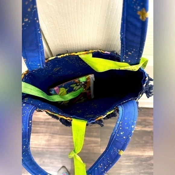 Tinker Bell Fairy Themed Custom Made Purse Tote and Matching Attached Zipper Bag - Picture 6 of 12